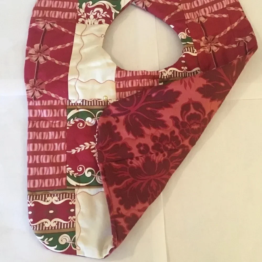 3/$25 or $12 ea. NWT Handmade Quilted Reversible Baby Bib.